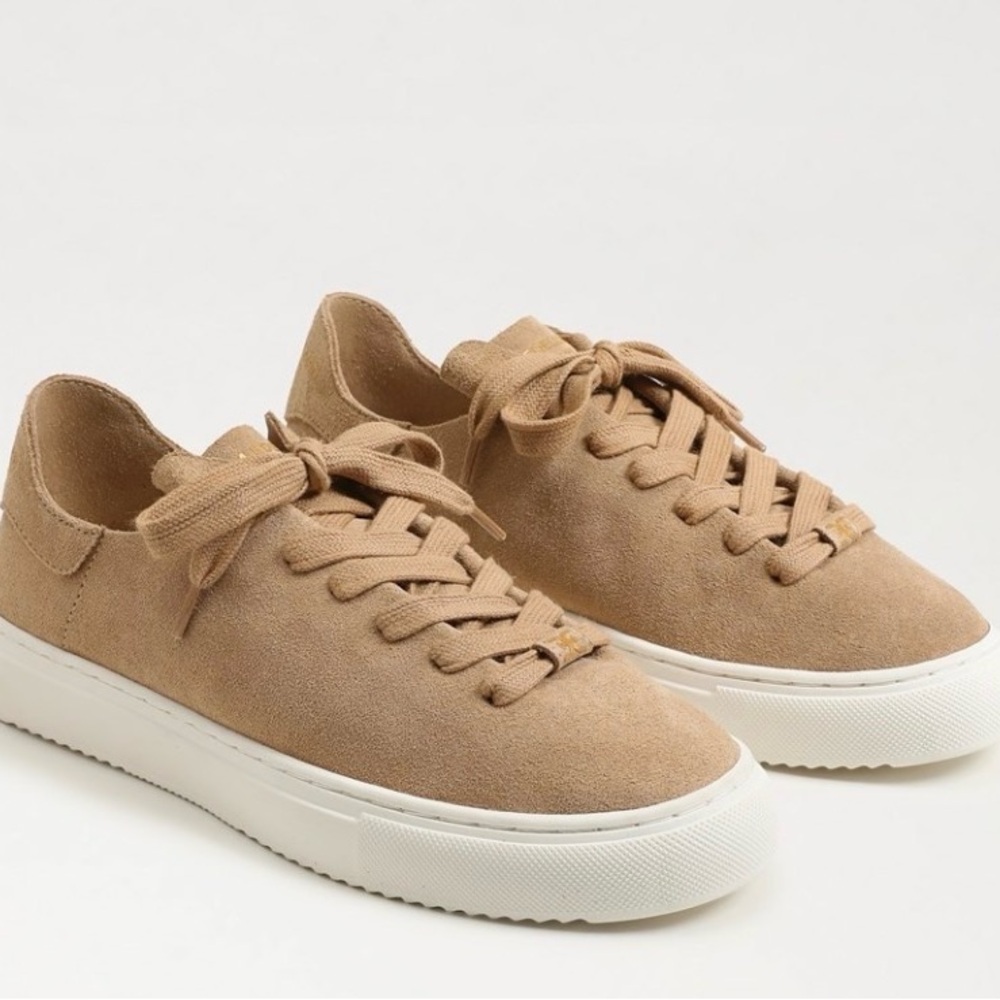 Sam Edelman Beige Suede Sneakers